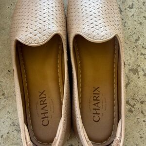 Charix Woven Leather Slip-On Flats Nude Beige Loafers EU 38 Artisan Istanbul NEW